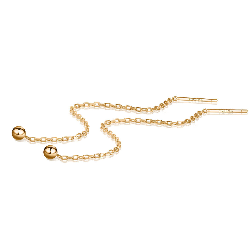 Tiny Ball Threader Earrings