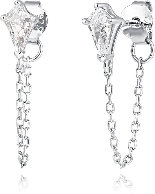 S.Leaf 18K Gold Plated Chain Earrings