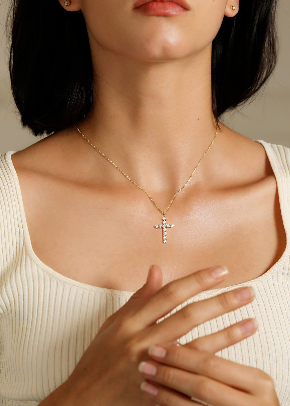 925 Sterling Silver Small Cross Necklace