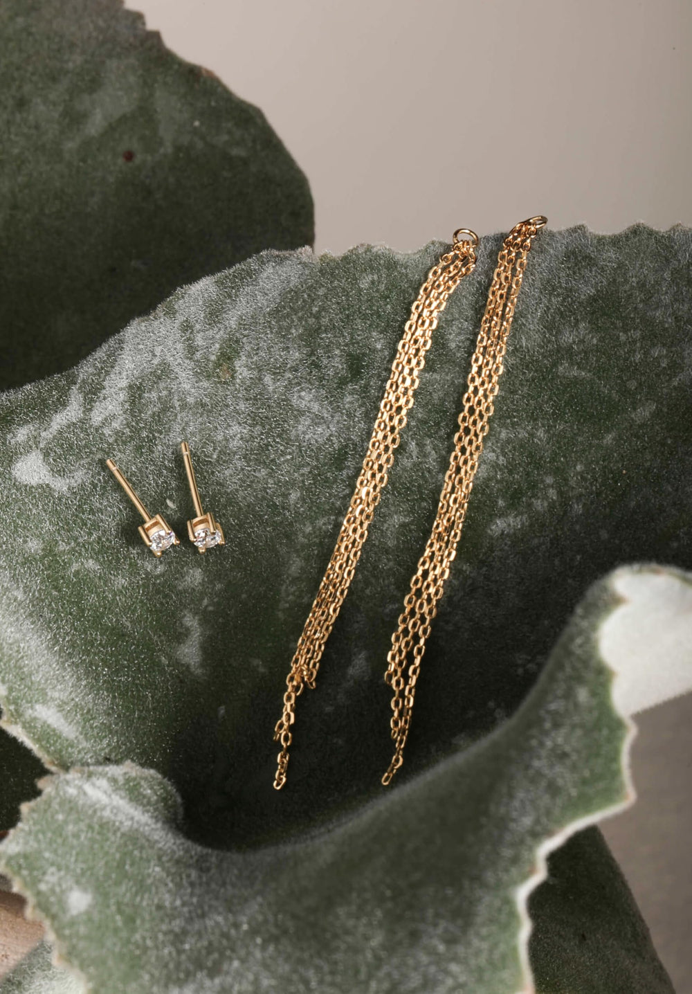 S925 Sterling Silver Through Tassel Chain Earrings