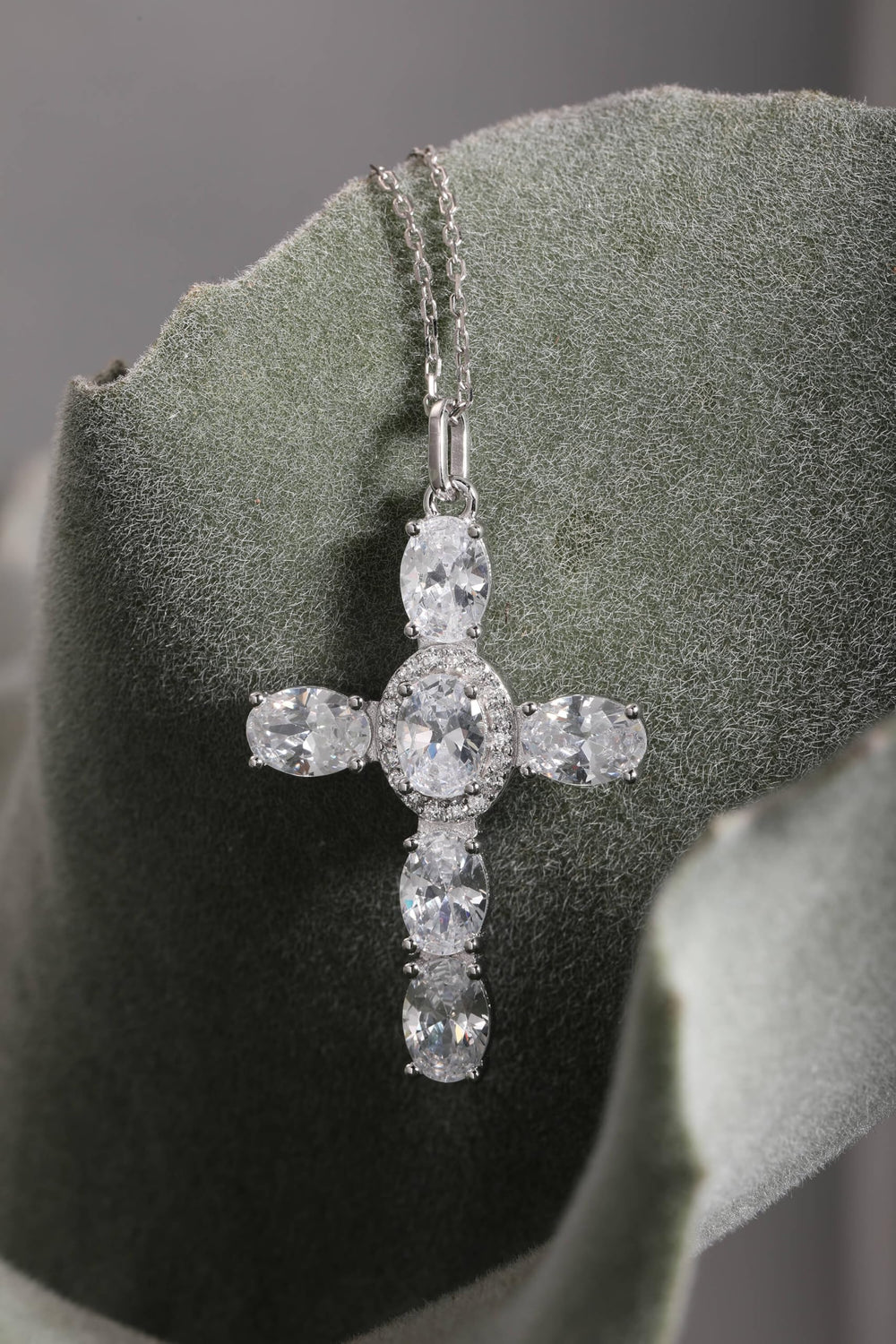 S.Leaf 925 Sterling Silver Cross Necklaces