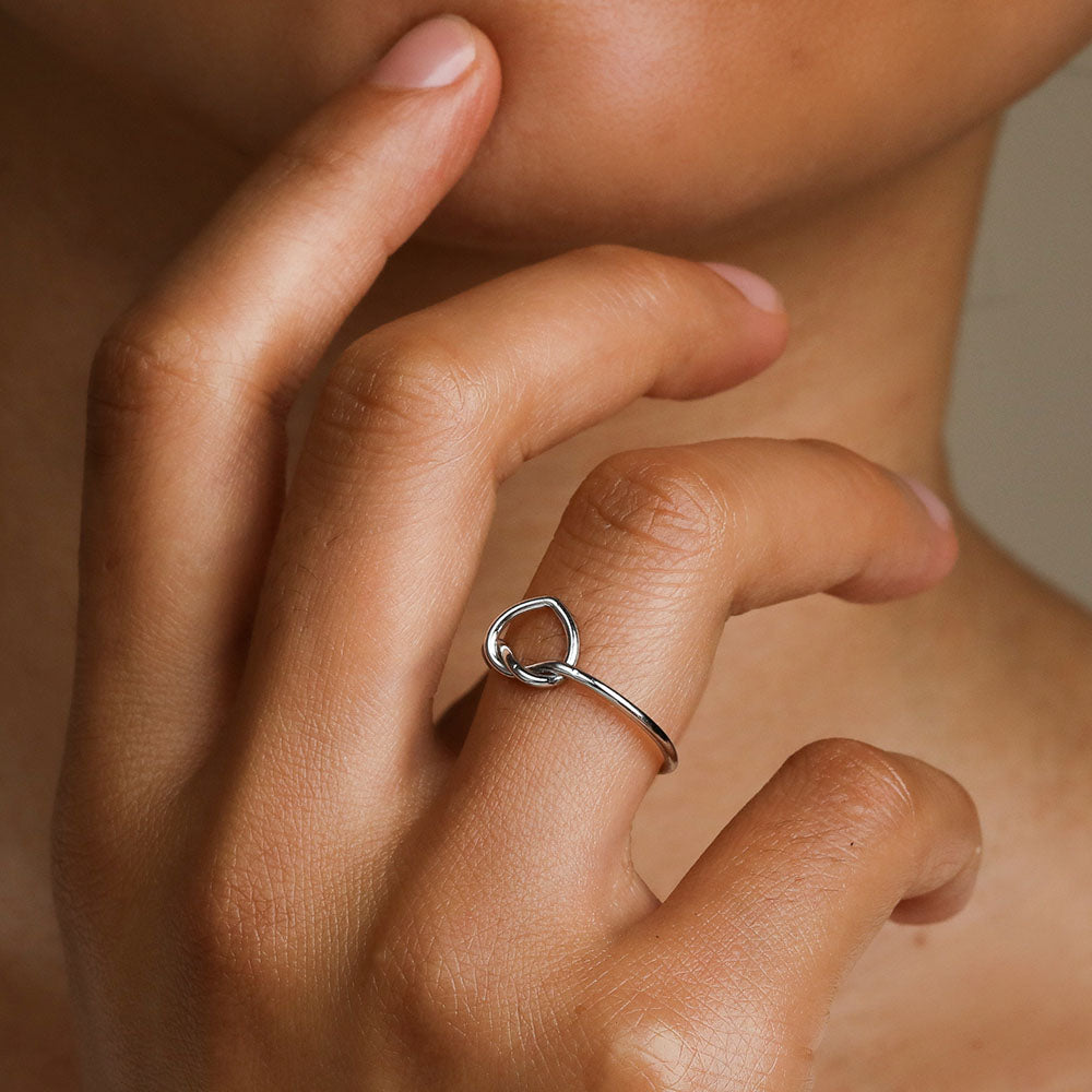 sterling silver Love Knot Ring for women